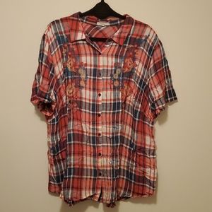 Maurices plaid button down